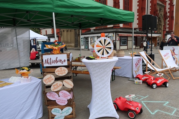 Stand des Aktivbüros am Würzburger Gesundheitstag