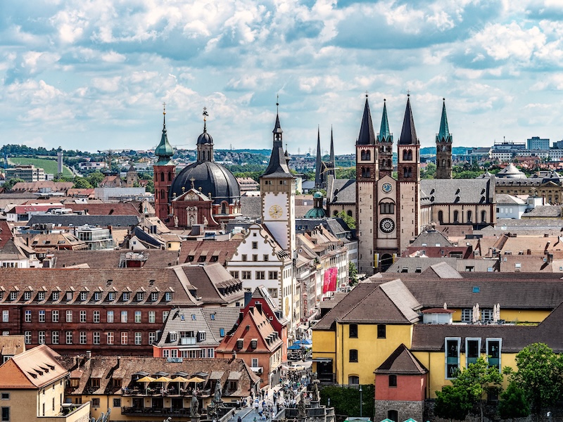 Würzburg von oben als Symbolbild für die Deutsch israelische Gesellschaft